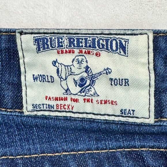 True Religion Jeans Becky Bootcut Blue Denim Made In USA Women's Size 26 - Picture 6 of 15